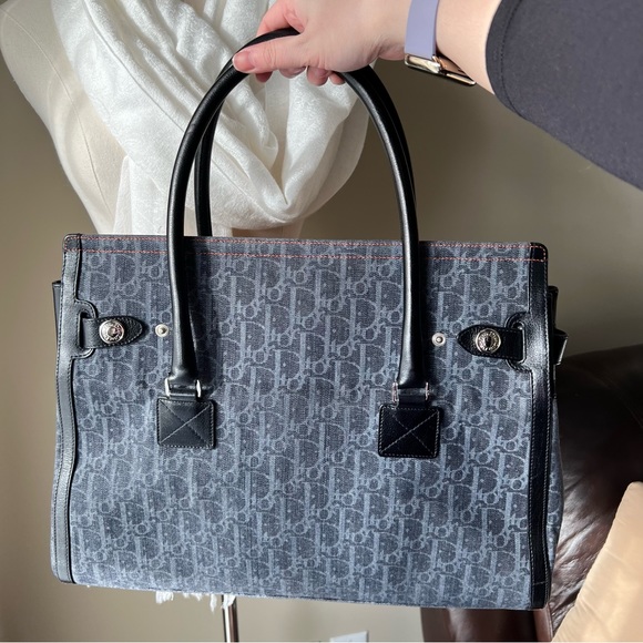 Rare Vintage 2005 Dior Flight monogram denim handbag - Picture 2 of 10